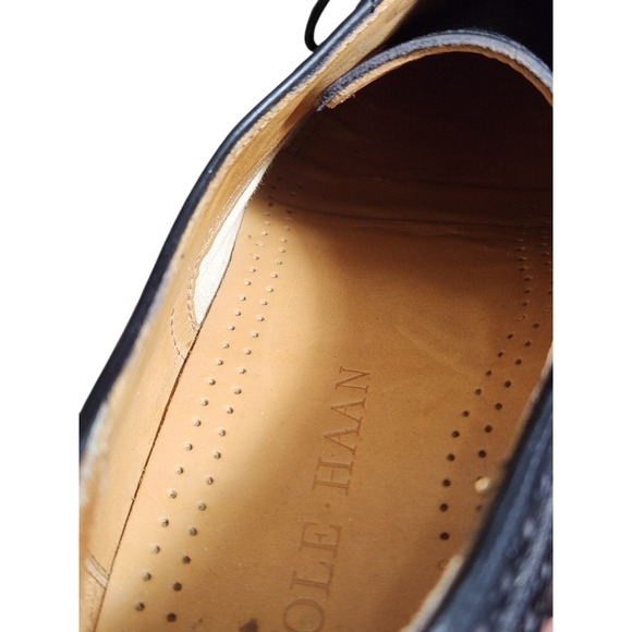 Cole Haan Men\'s Black Leather Wingtip  Oxford, Dress, Casual Suze 11M Lace Up main image 5